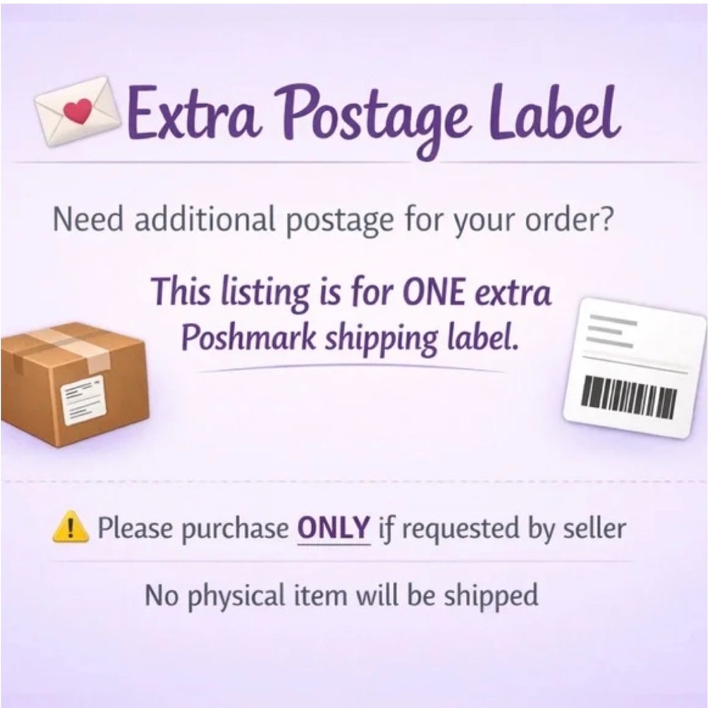 Extra Postage Label for Poshmark Order